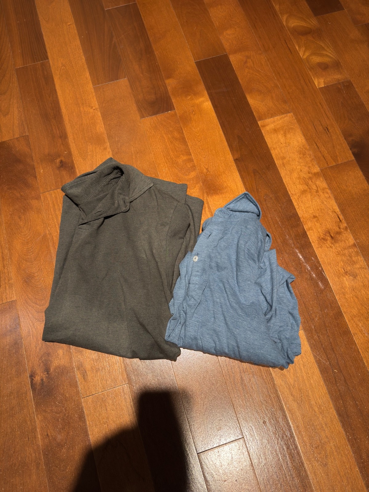 Bonobos Standard Fit Men’s Polo 2 Pack Blue and Gray Medium Pima Cotton Acrylic