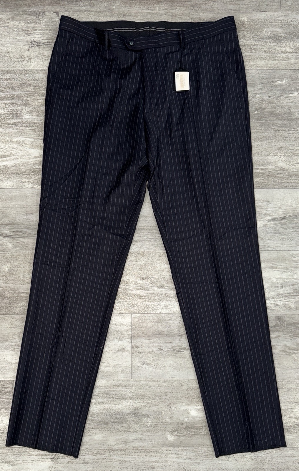 Combatant Gentlemen Summit Navy Chalkstripe Modern Fit Suit Pant Mens 42×37 NEW