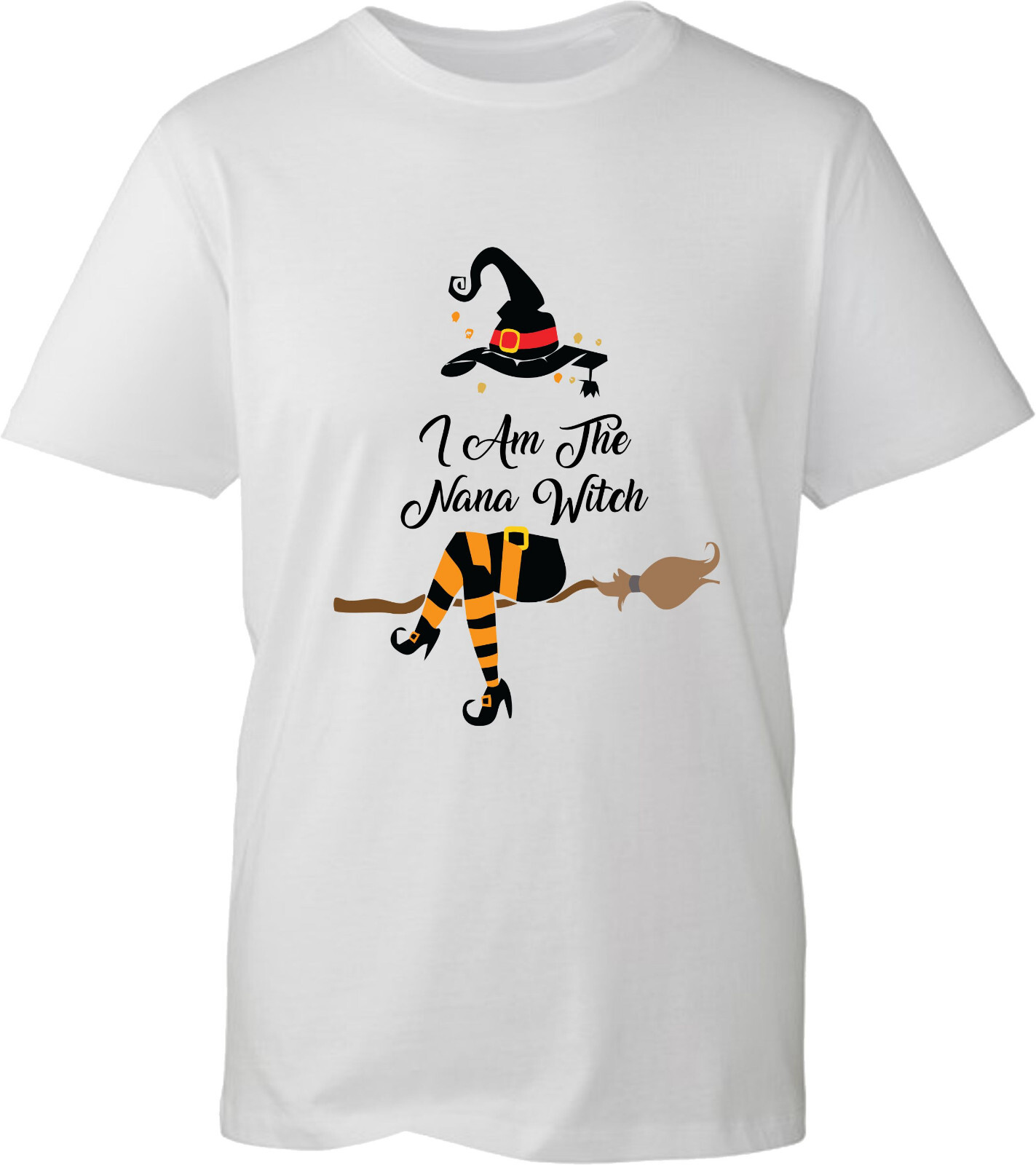 I Am The Awesome Nana Witch T-Shirt Funny Halloween Witch Broom Unisex Gift Top