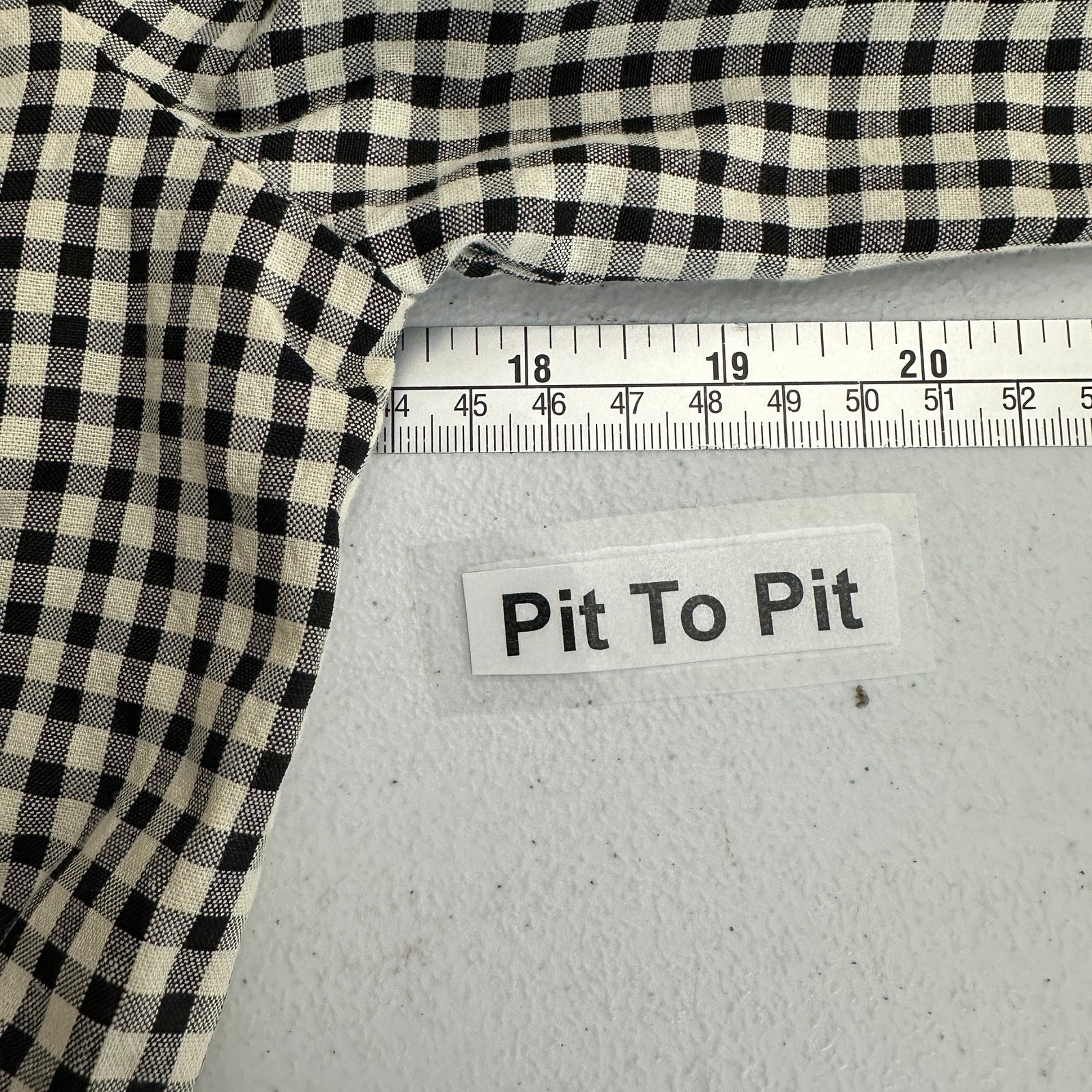 Andre by Unit Womens Cottagecore Gingham Check Top Size S Farmhouse Prairie