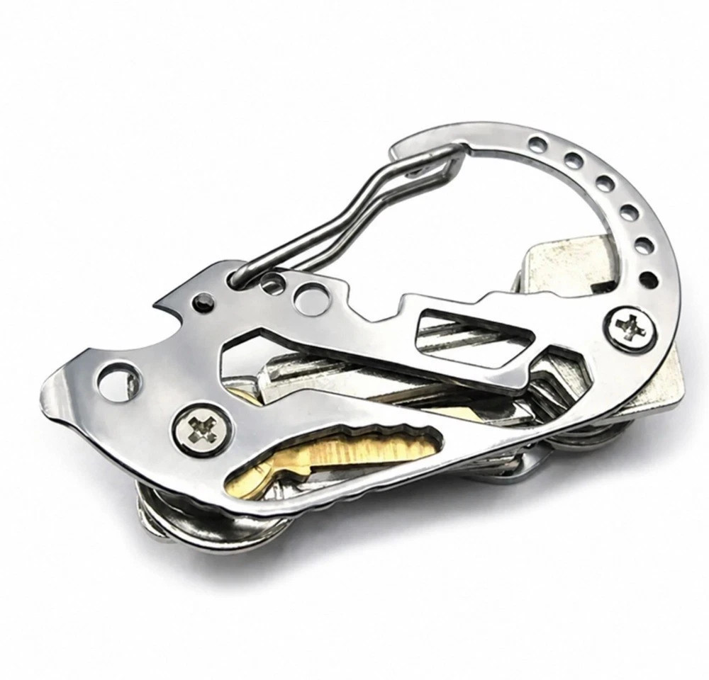 Heavy Duty Carabiner Keychain Clip EDC Belt Key Holder Outdoor Organizer