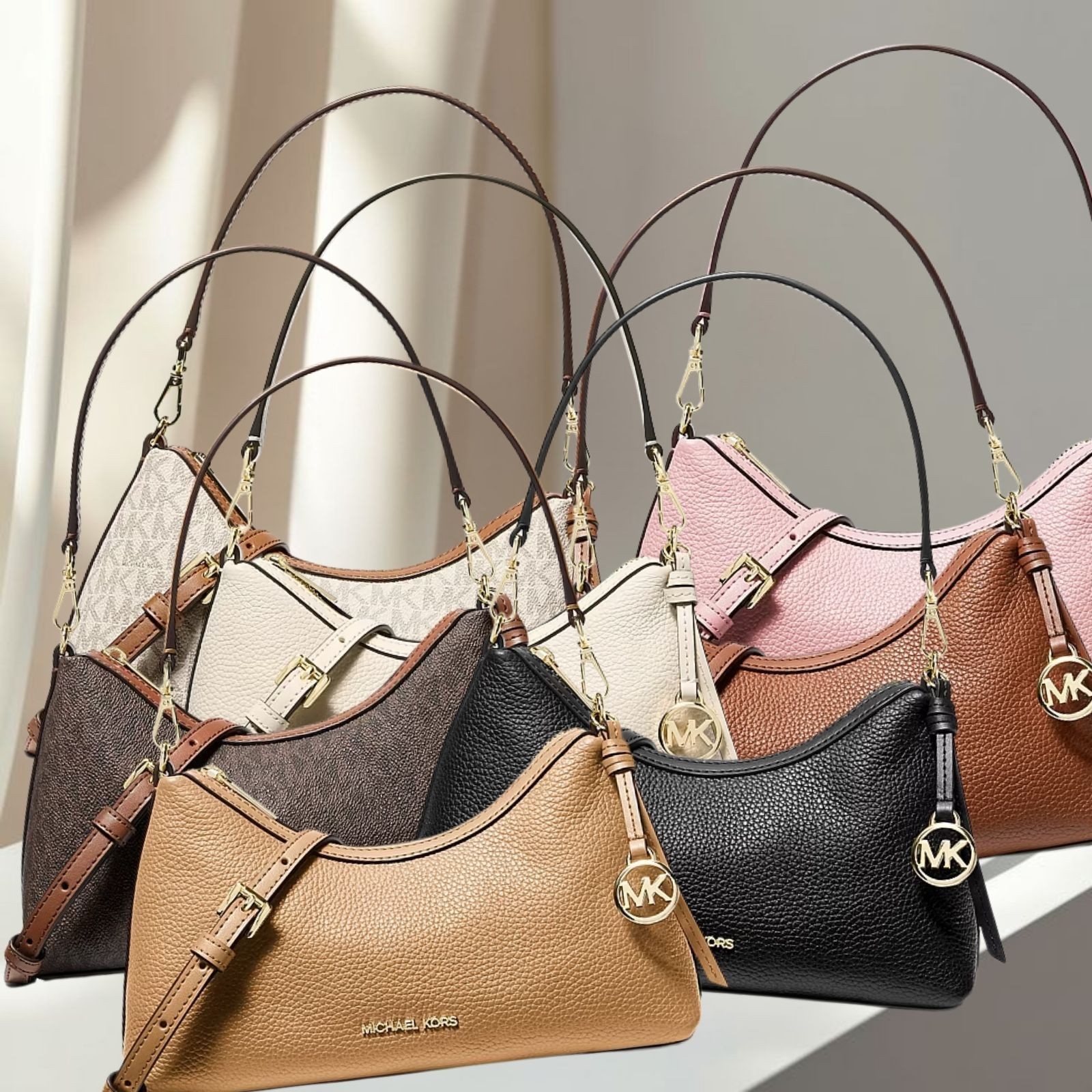 Michael Kors Sammy Women Small Leather Convertible Crossbody Purse Bag Variation