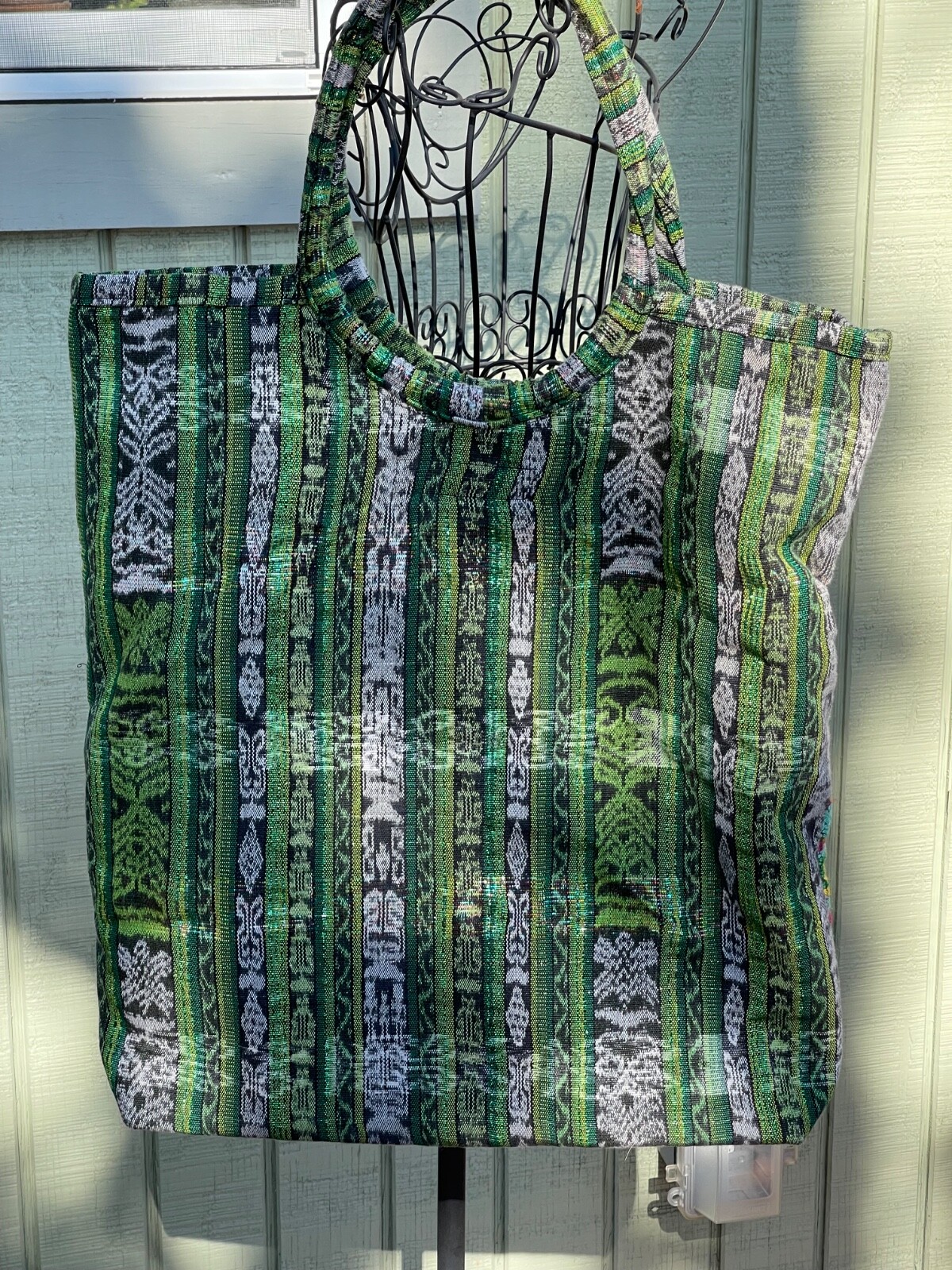 New Chiapas Indigenous Design Embroidered Shopper Market Tote Bag Oversized