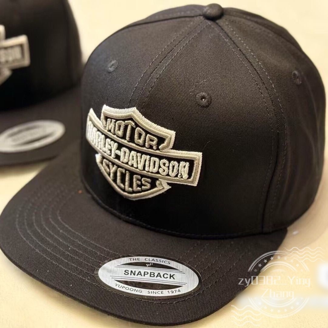 Harley-Davidson Men’s Embroidered Casual Sport Adjustable Flat Brim Baseball Cap