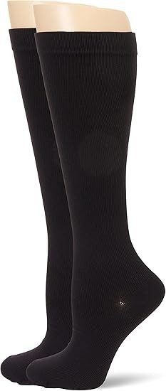 MediPeds Over the Calf (OTC) Mild Compression Socks, X-Large Mens 12-15, Black,
