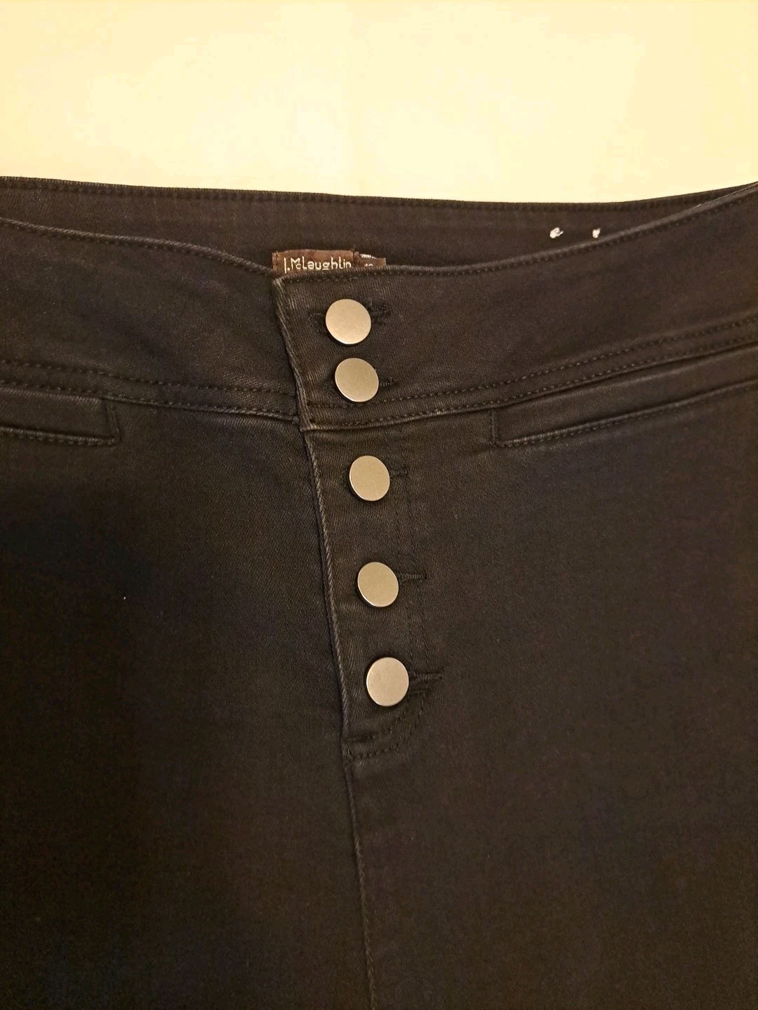 J. McLaughlin Oaks Jean BLACK SZ 10 Excellent Condition Returns Accepted