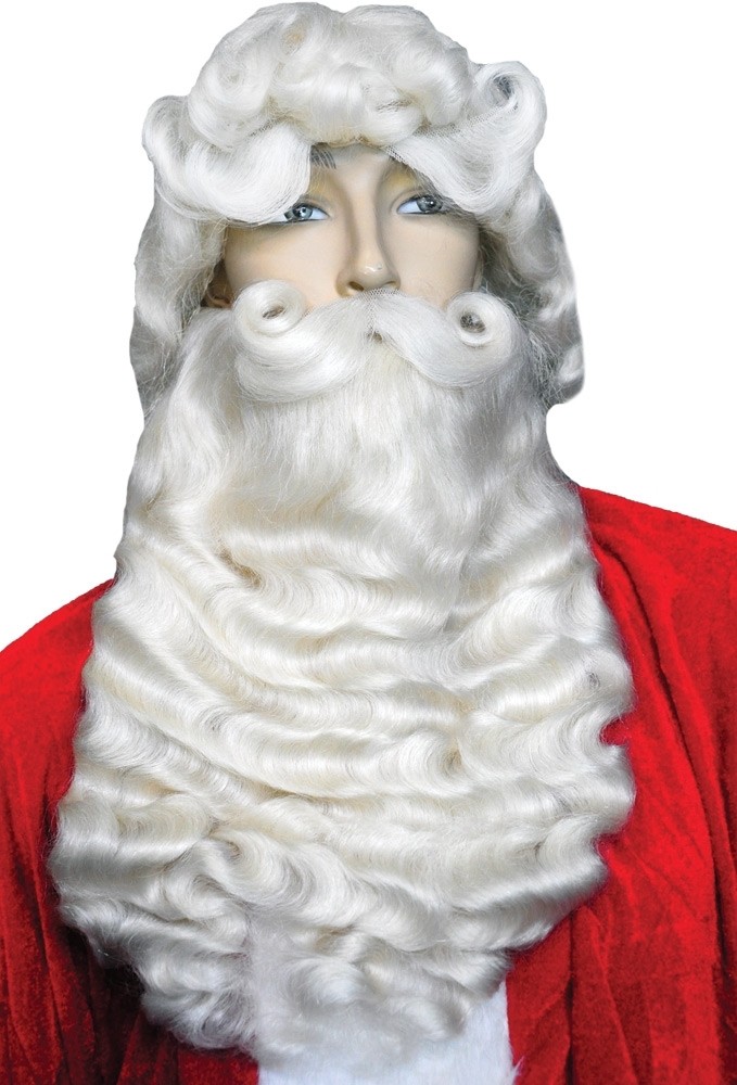 Santa Claus Set White Yak Wig & Beard With Mustache Christmas Laceys Wigs 004YL