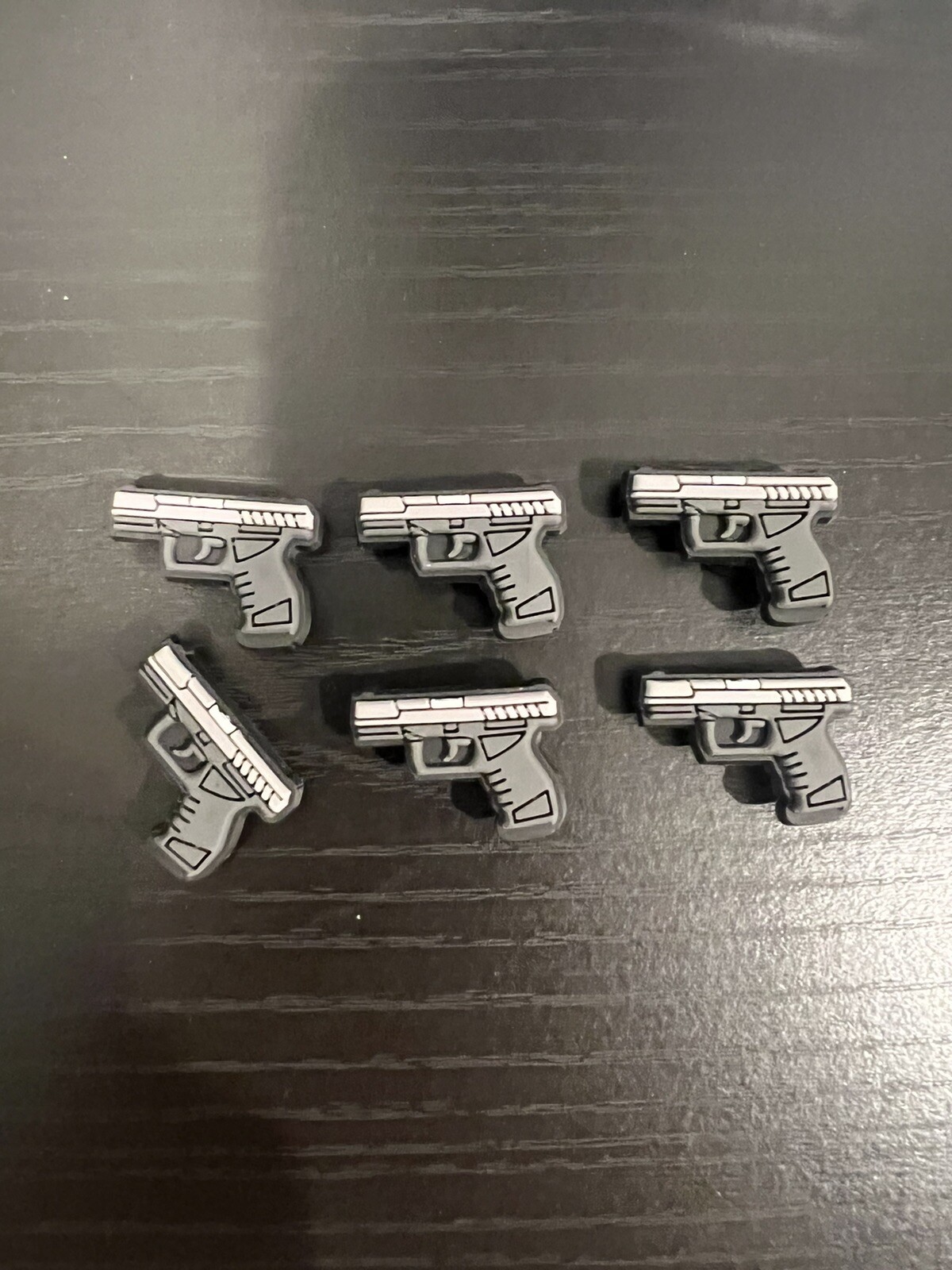 6 pcs Glock Inspired Shoe Charms For Croc Bracelet Shoes Wristband Gun Handgun