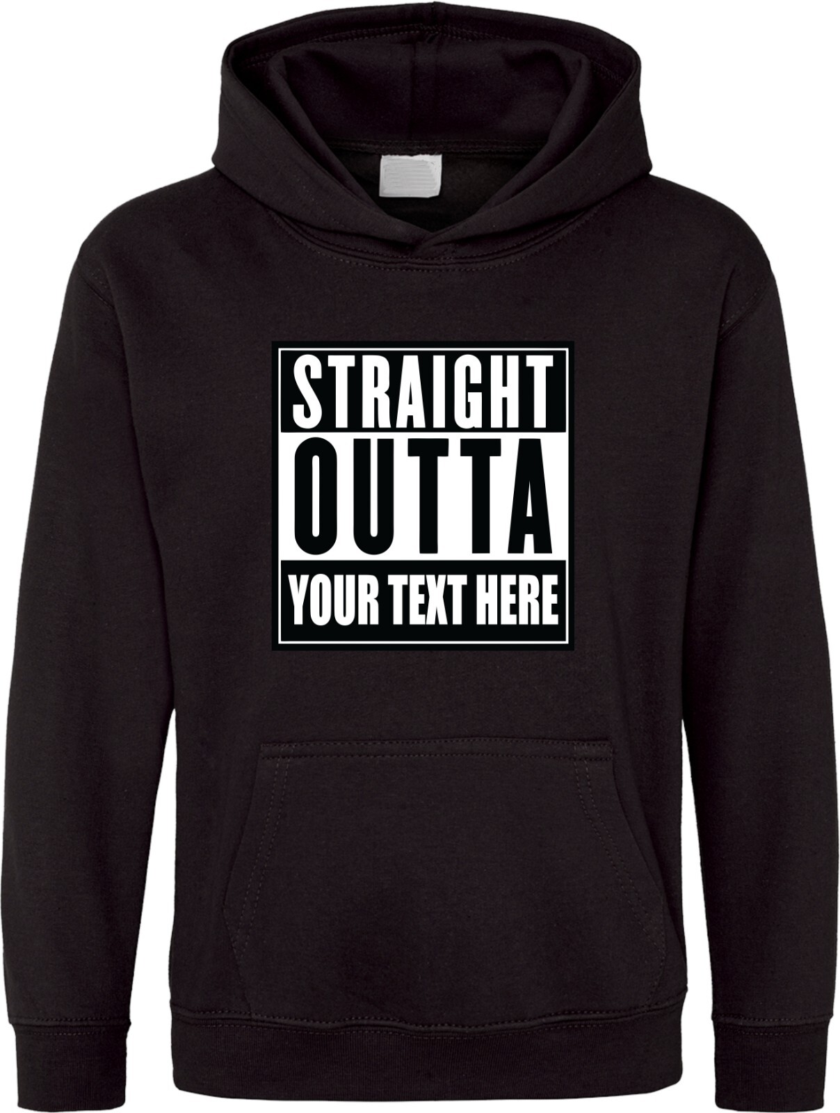 Straight Outta hoodie, Personalised Hoodie, Customise Your Text hoodie, Gift top