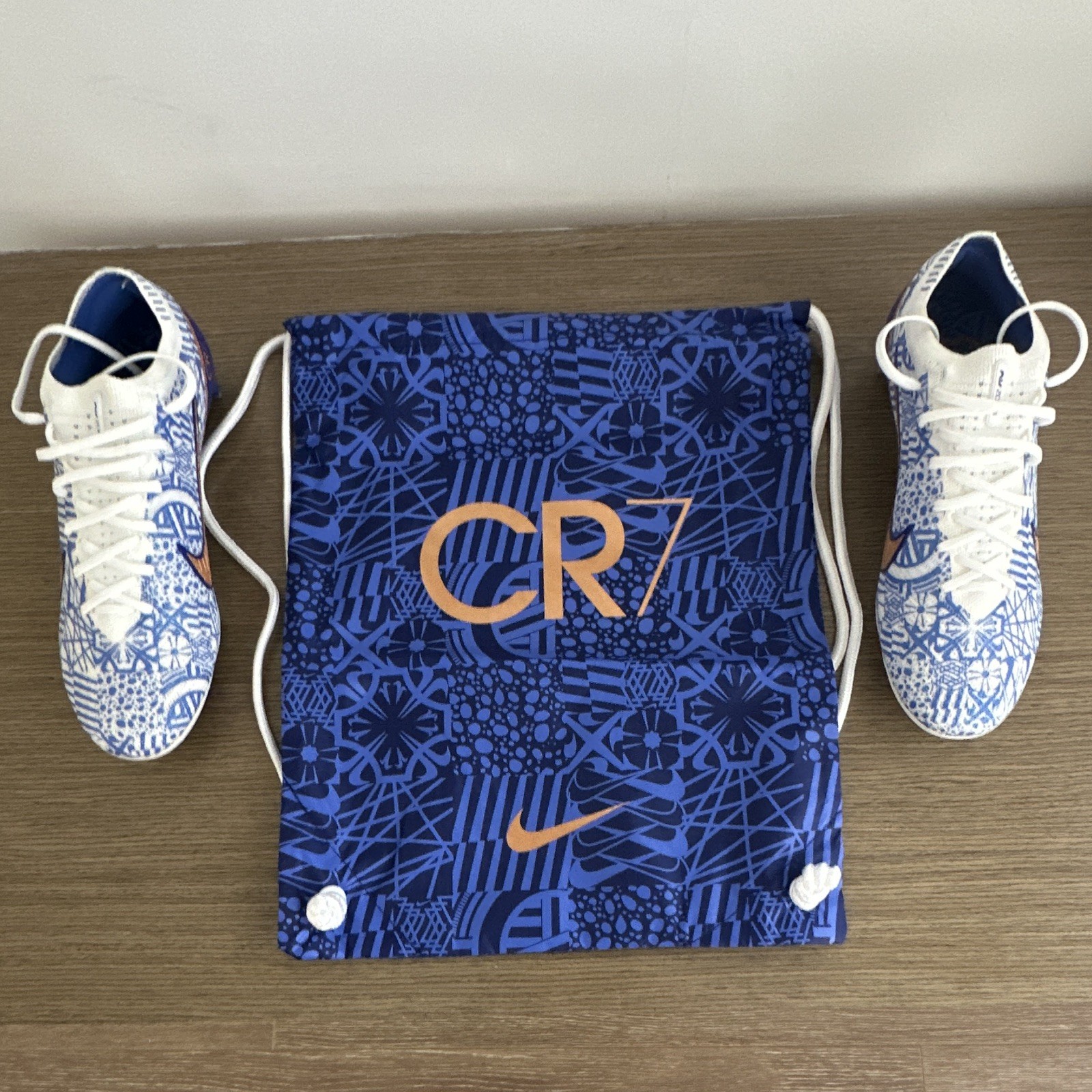 Nike Zoom Mercurial Vapor 15 Elite CR7 FG Azulejo US Men Size 9.0