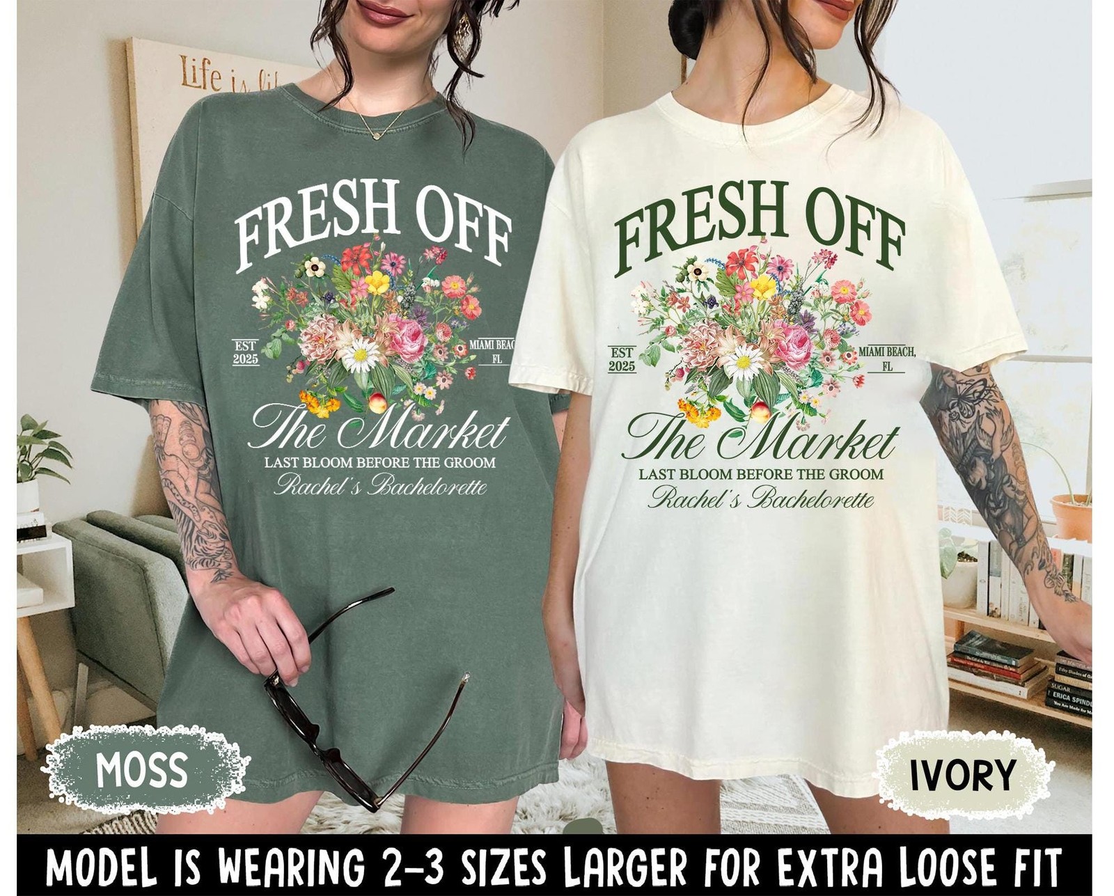 Floral Bachelorette Party Shirt Farmers Market Bridal Shower Tee