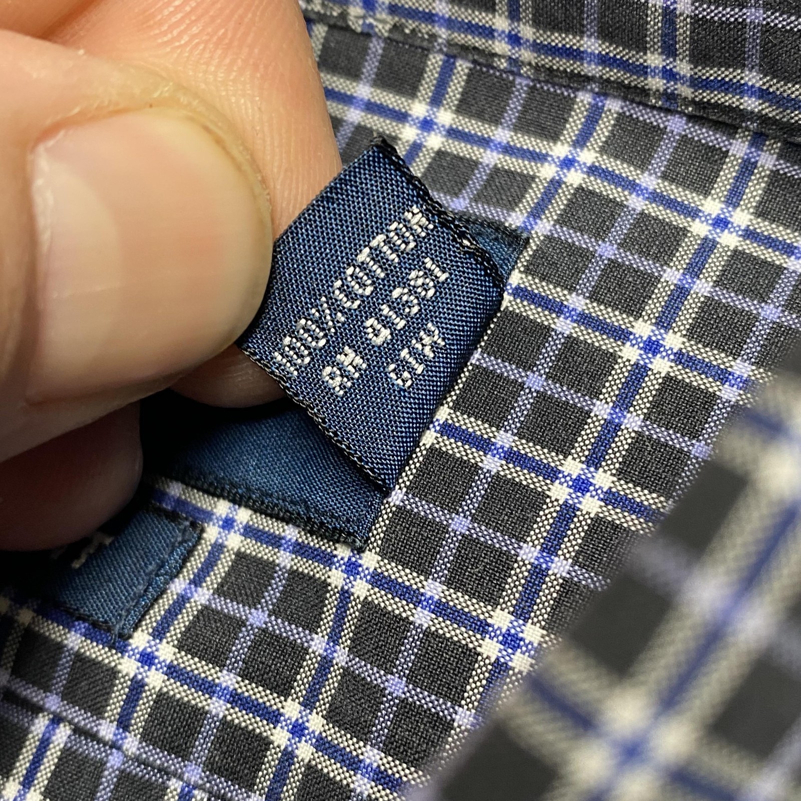 Ralph Lauren Shirt Mens Medium Blue Check Button Down Pony Logo Classic Fit