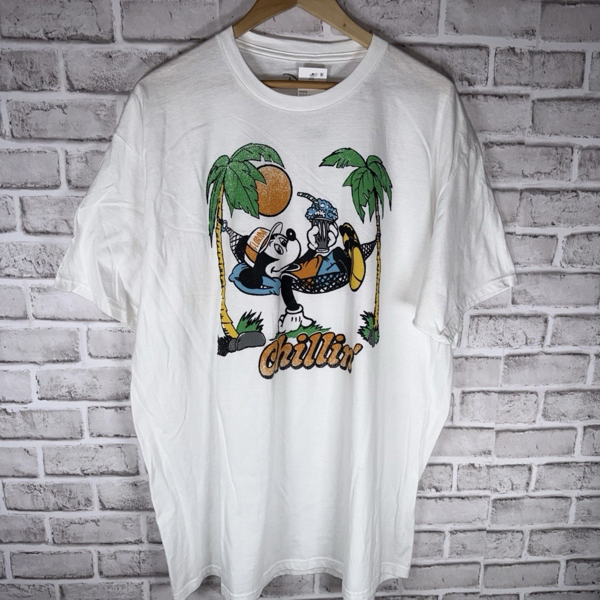 Disney Vintage Mickey Mouse Florida Chillin T Shirt Size XXL 2XL Rare NWT
