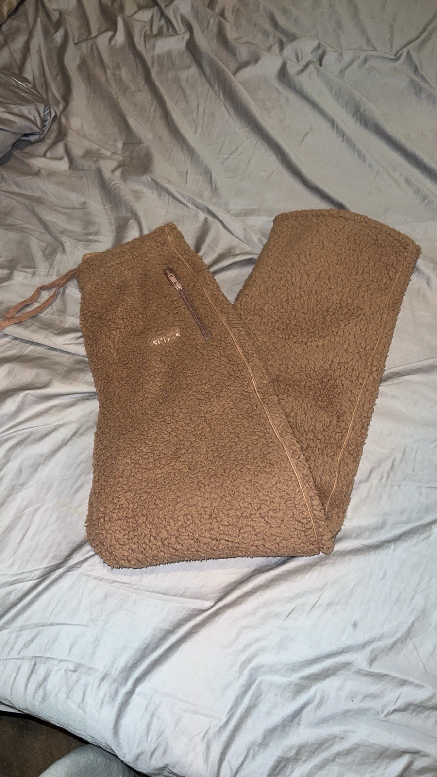 NWT Skims Brown Teddy Track Pant Size Small