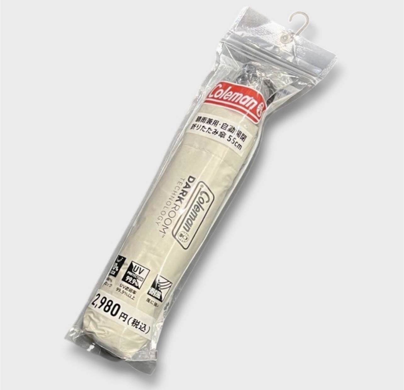 Japan Exclusive Coleman Lawson Umbrella Dark Room Automatic Sun Rain 55cm Cream⁠