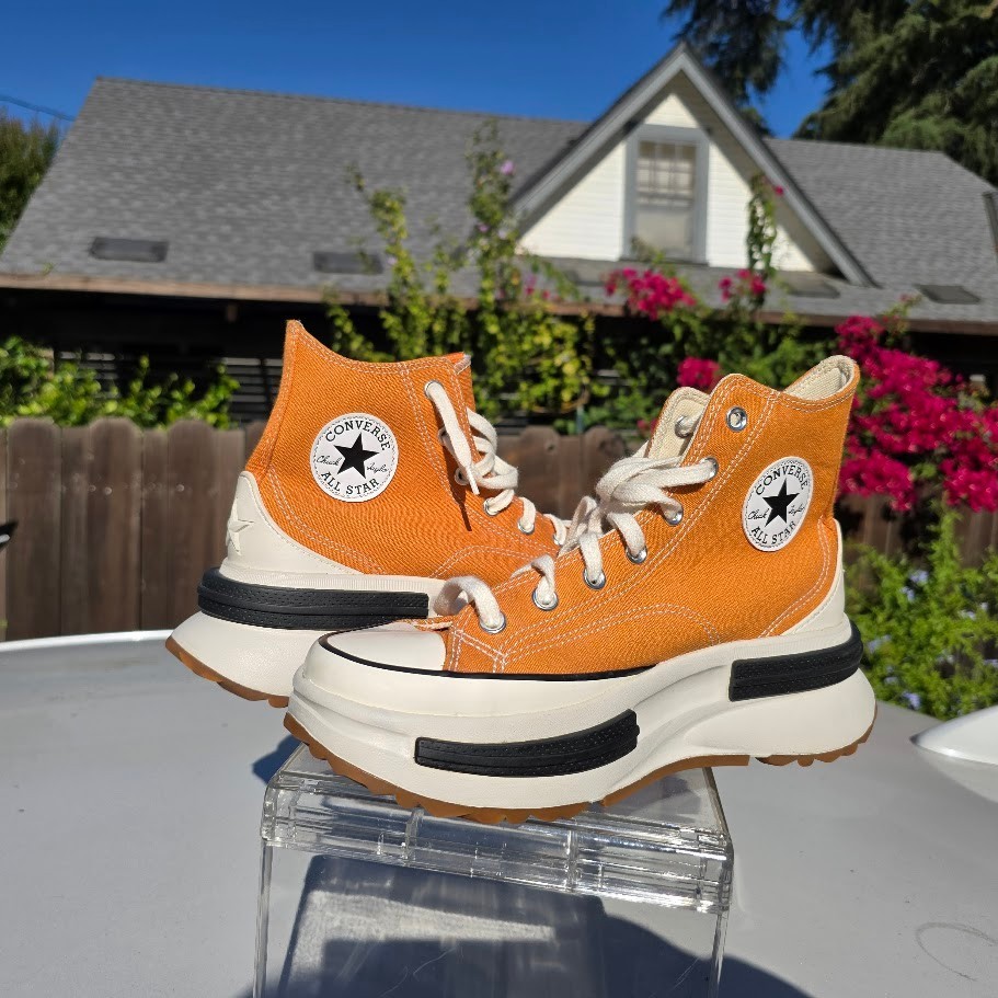 Converse Run Star Legacy CX Platform Shoes Womens 9 Mens 7.5 Orange Amber A00853