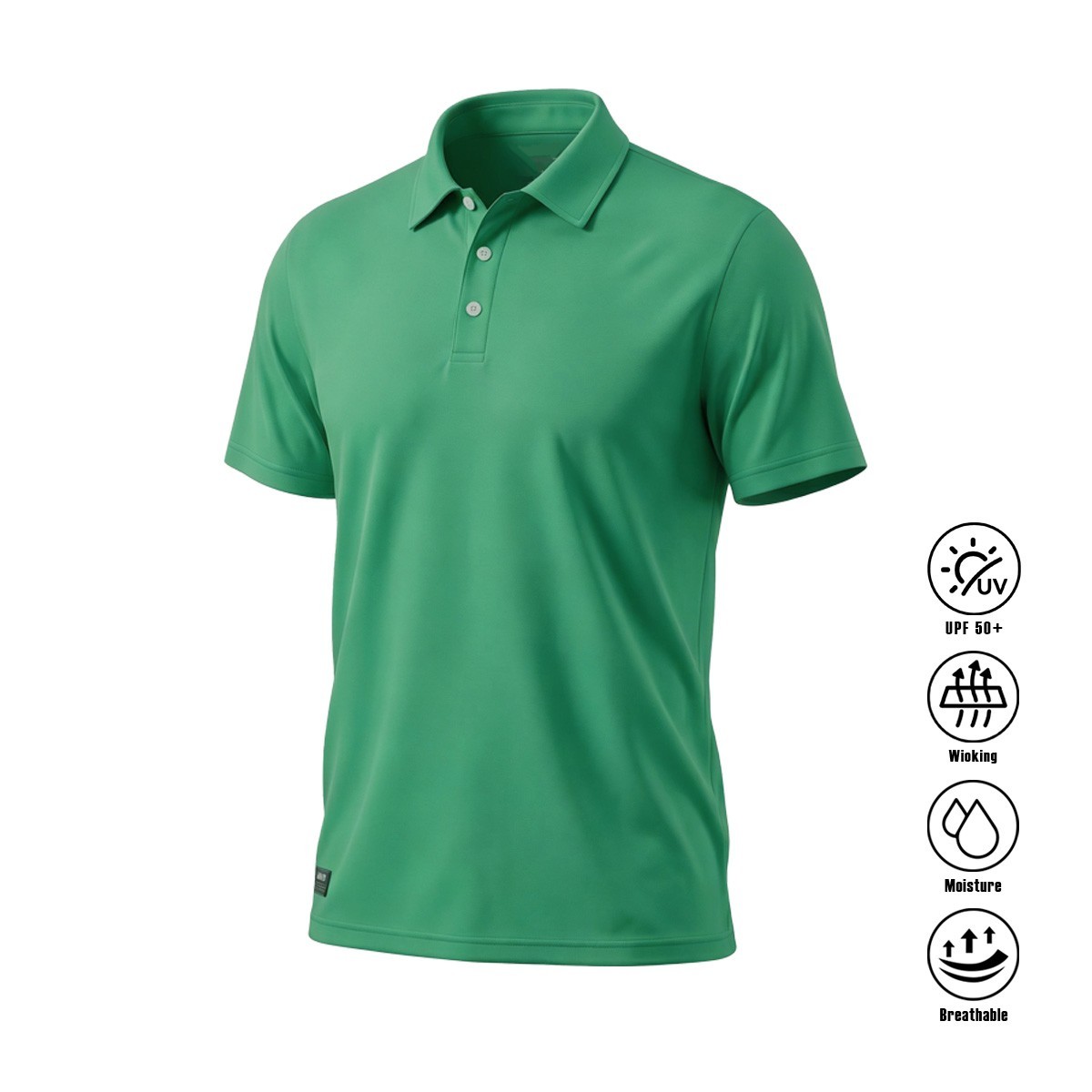 Men’s Quick Dry Polo Shirt UPF 50+ Moisture Wicking Performance Sport Golf Polo