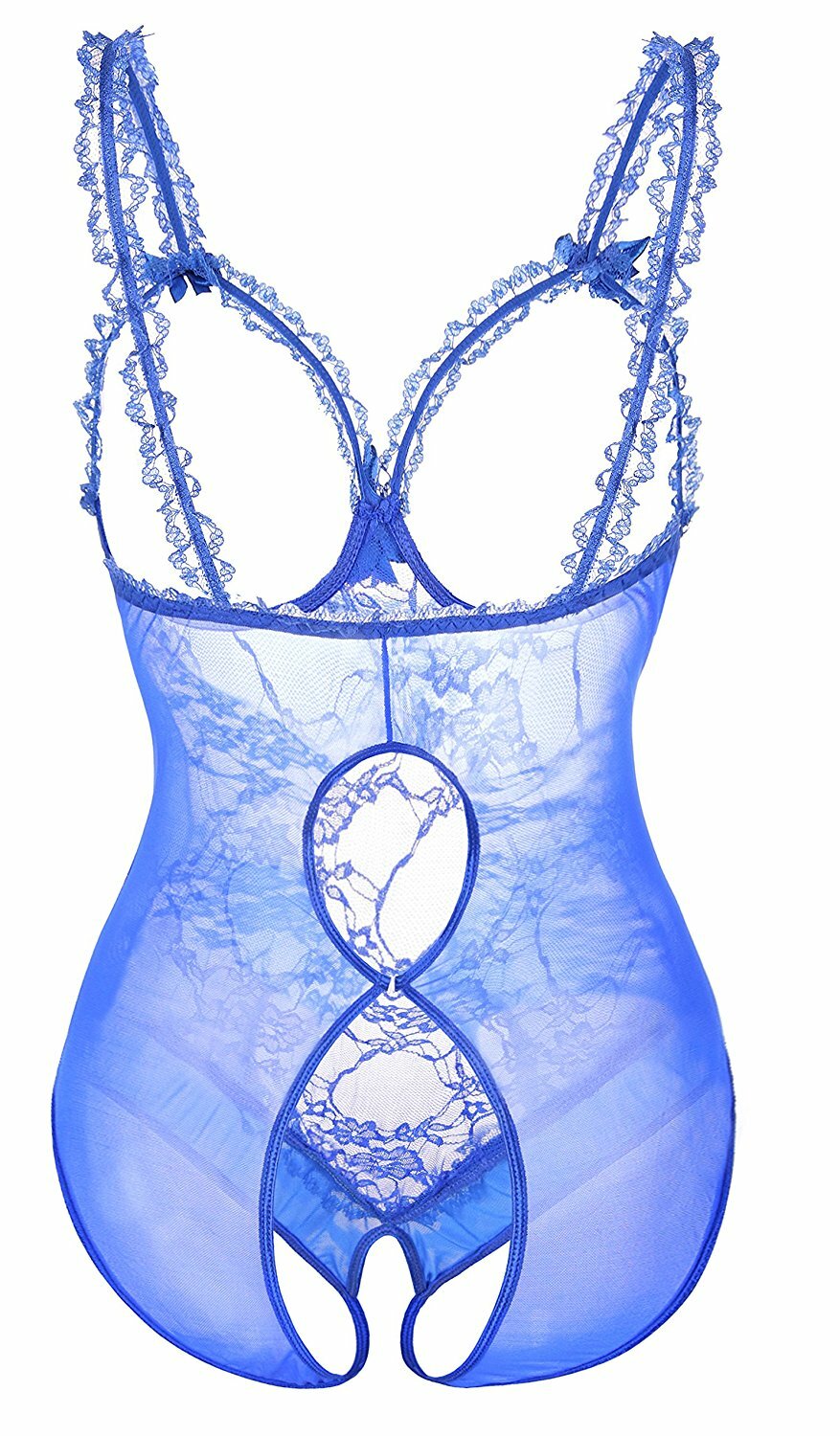 Plus Size Sexy Lingerie Womens Cupless Sleepwear Lace Mesh Underwear Babydoll US
