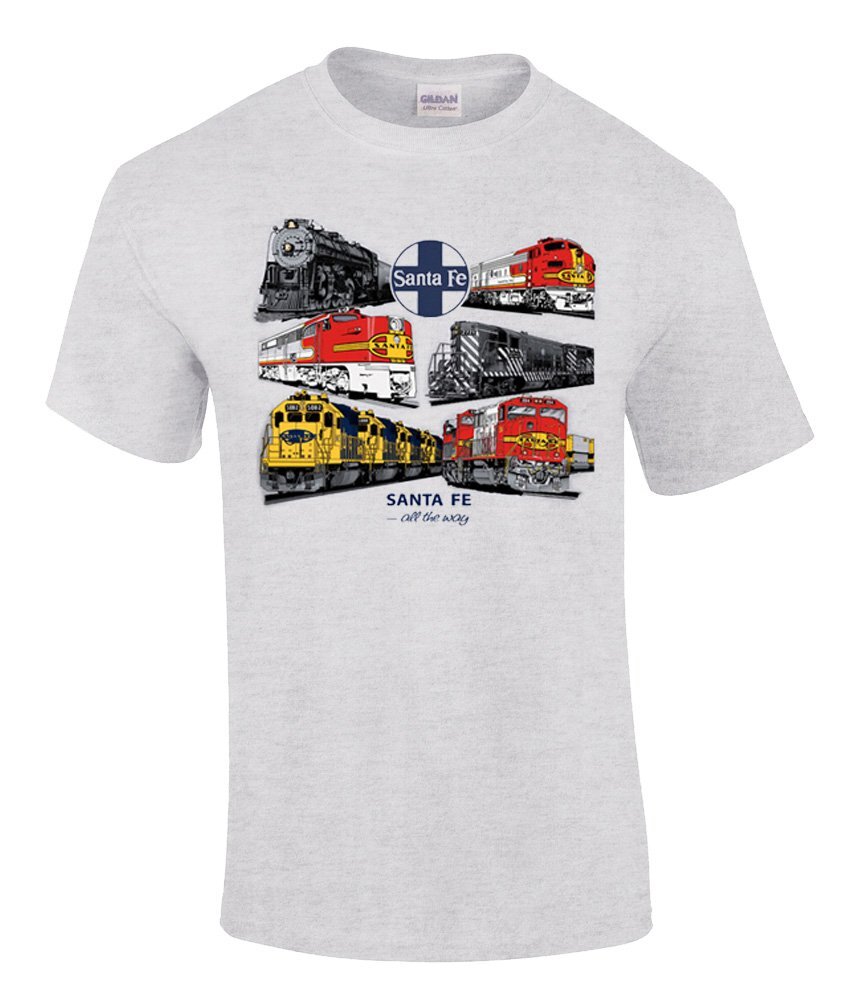 Santa Fe train All The Way Authentic Railroad T-Shirt for youth and adults [56]