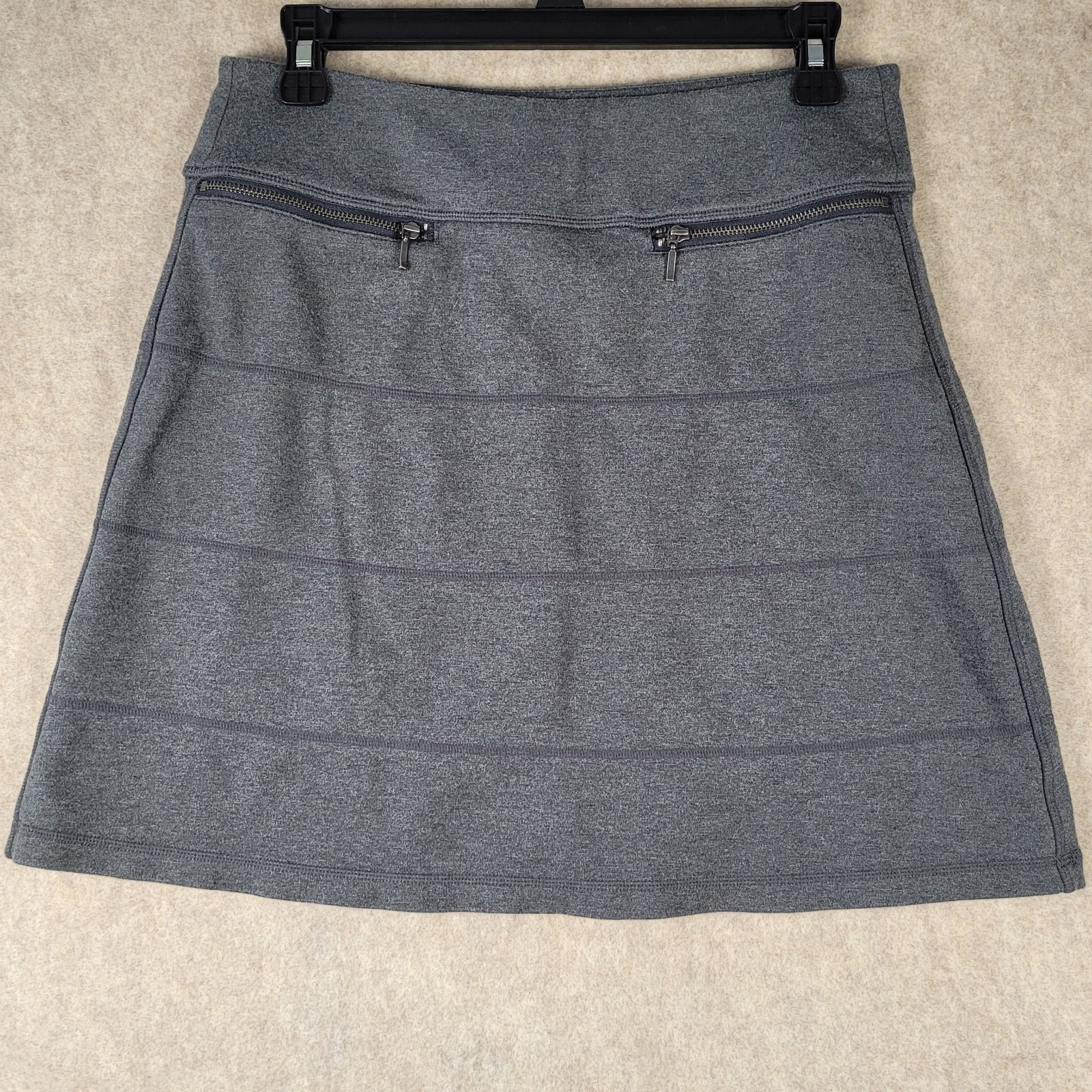 Athleta Strata Skirt Small Gray Ponte Knit Casual Sporty Travel 861887