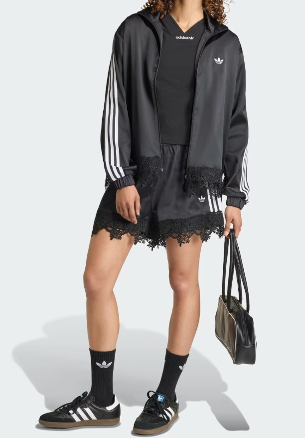 adidas Originals Satin Lace Loose Shorts Women Lifestyle Casual AsiaFit LD1813