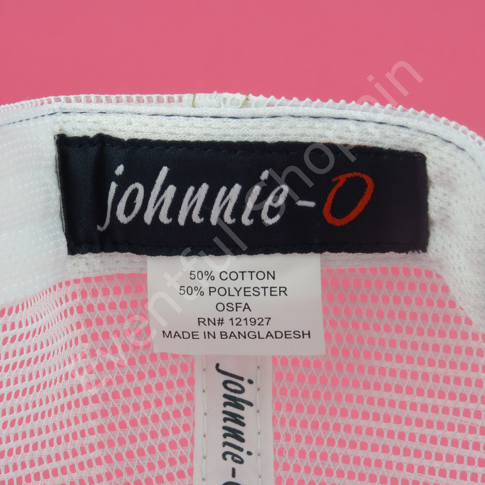 Johnnie-O Mesh Trucker Hat Mens Blue Snapback Patch Logo Wave New