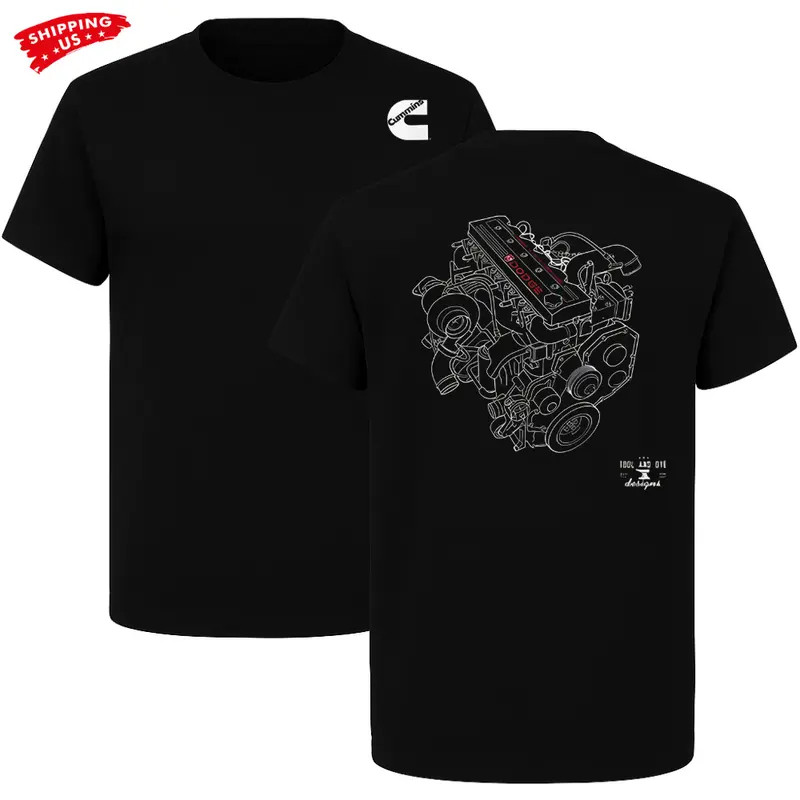 Cummins 5.9L 24V 2-Sided T-Shirt Car Parts Shirt Cummins Engine Shirt