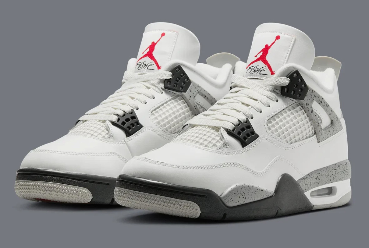 Jordan 4 Retro White Cement (2025) Men’s Mid Top Basketball Shoes