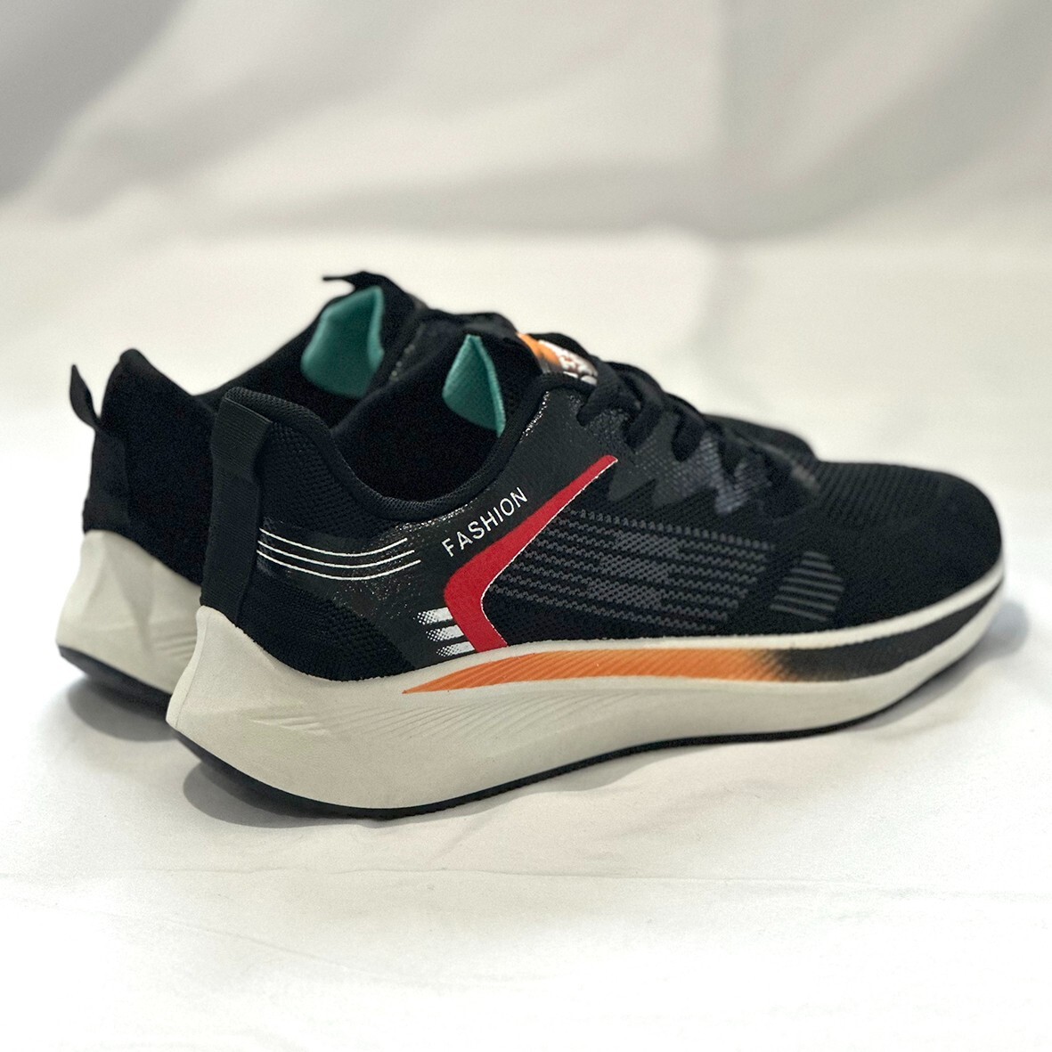 Running Outdoor men’s black-orange Shoes Lightweight Sneakers