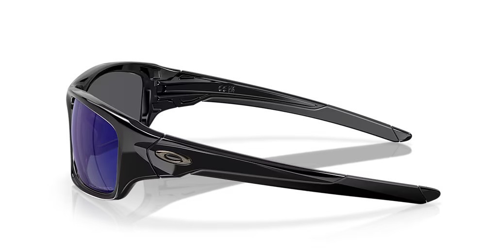 New Oakley Valve Sunglasses Polished Black Deep Blue Iridium Polarized OO9236-12