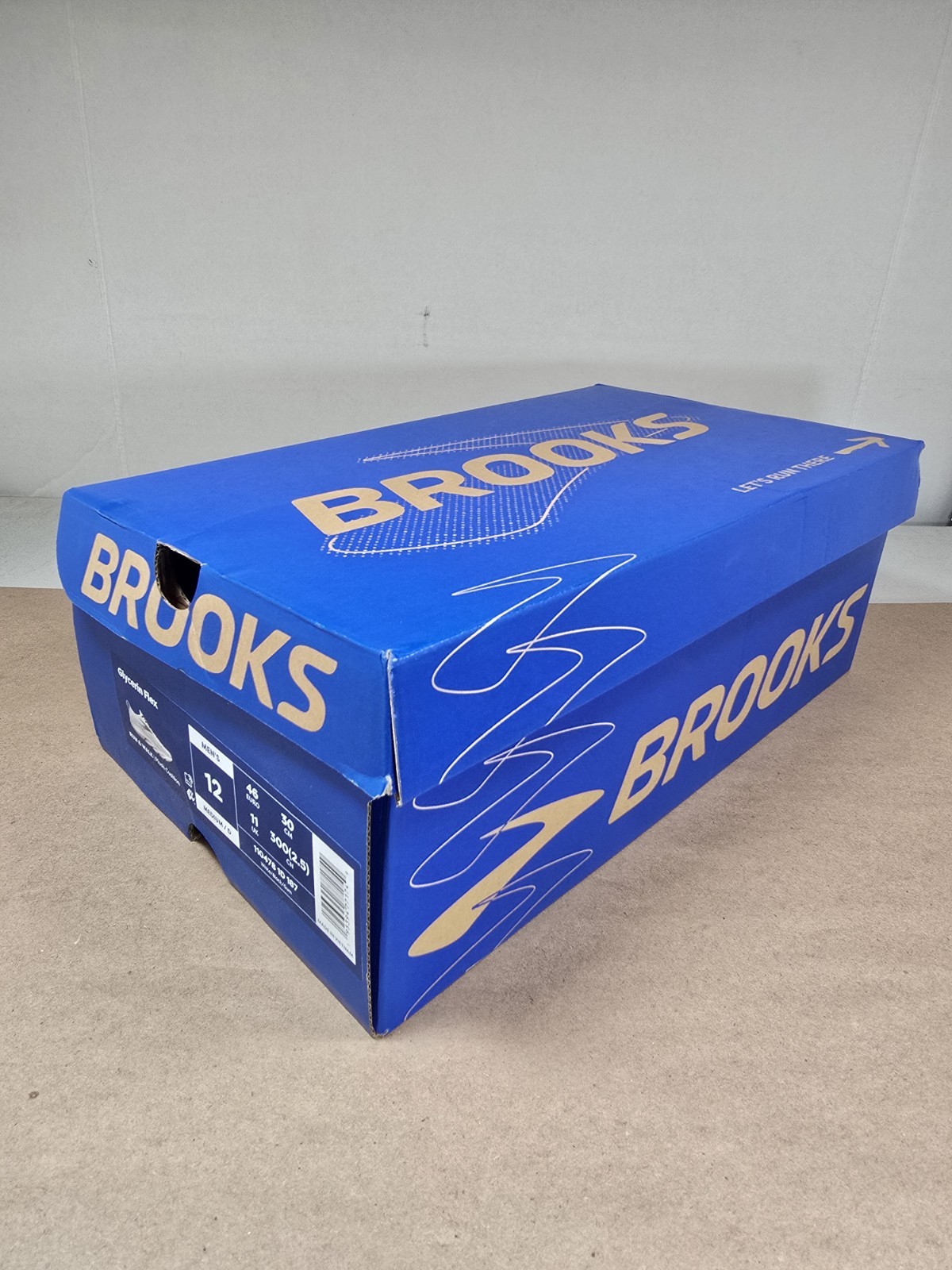 Size 12 Brooks Glycerin Flex Men’s Running Shoe White/Black/Gum NIB Run & Walk