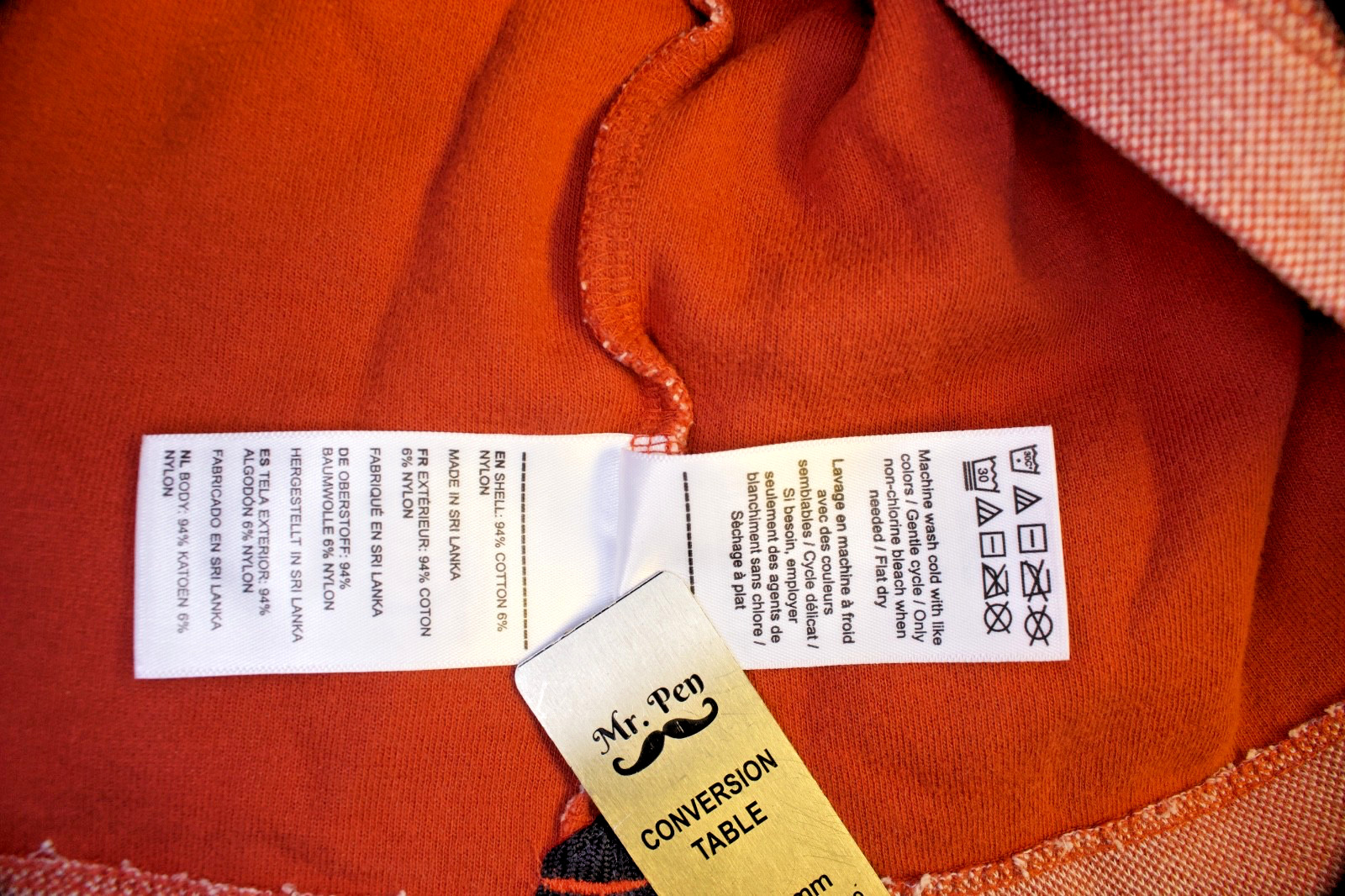 Untuckit mens cottton blend henley long sleeve shirt size XX-Large color orange