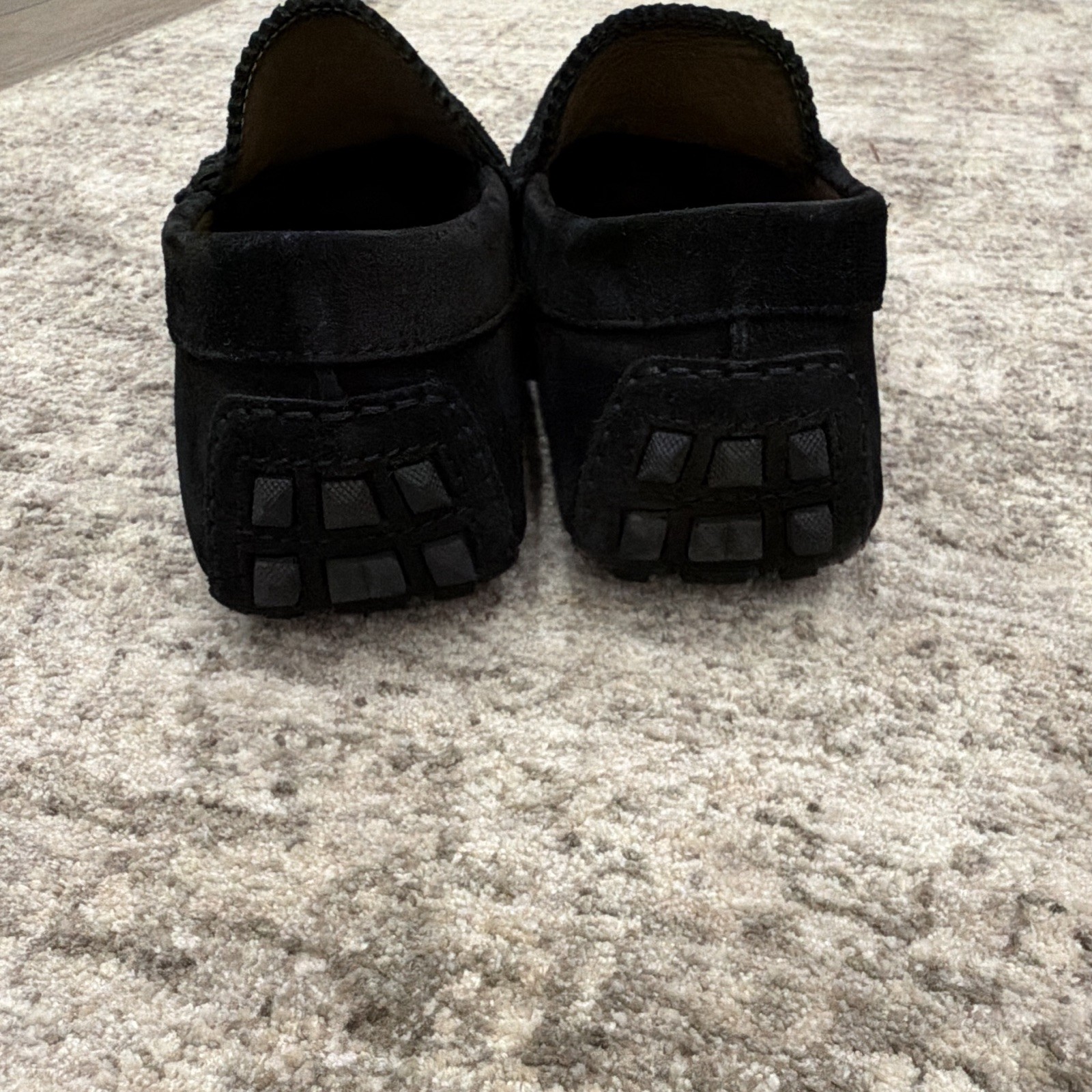 Tom Ford Black Suede Men’s Slip-On Loafer Gold Chain Accent Solid Casual