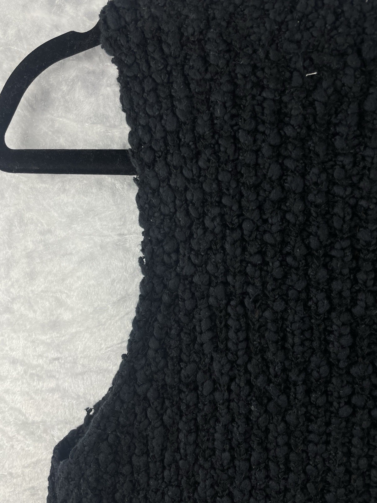 Zara Size S Chunky Boucle Style Knitted Sleeveless Top Soft Knit Fabric