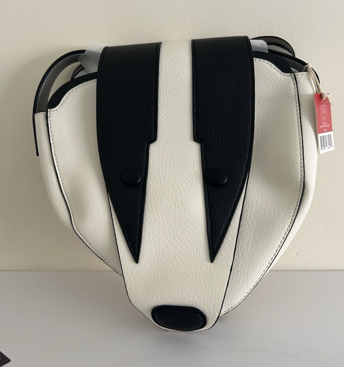 Thayards Women’s Crossbody Bag Badger Theme White/Black Magnetic w/ Dust Bag