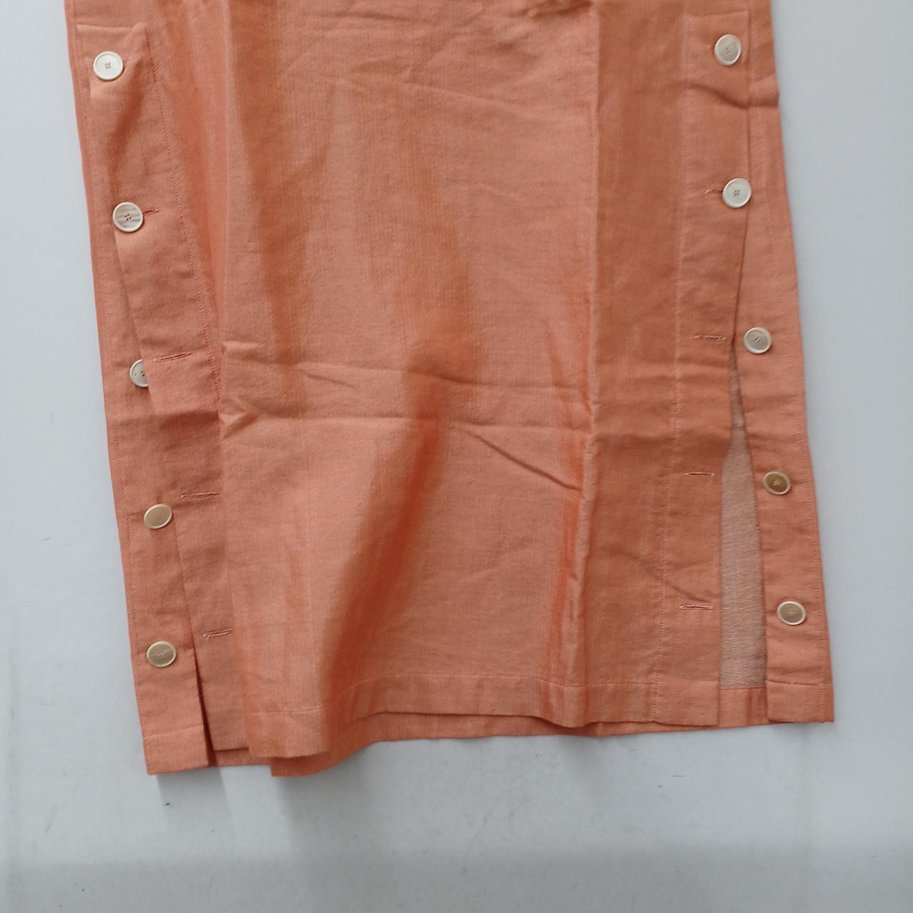 Seya Silk Blend Dress S Linen Cotton Polyester Midi Sleeve Casual