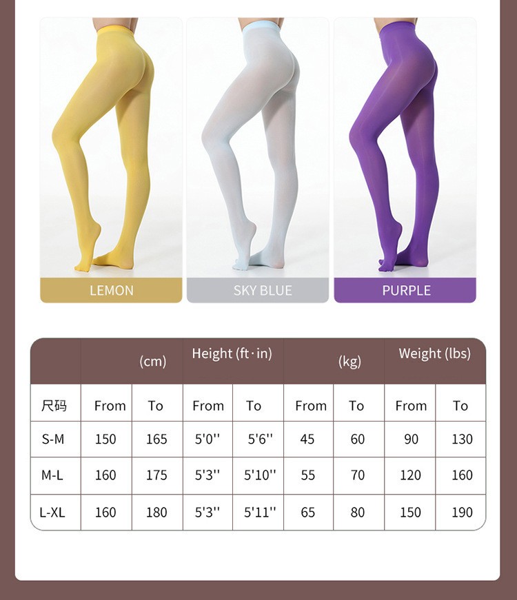 Women’s 40D translucent Solid Colorful Soft Footed Pantyhose Tights,Pantyhose