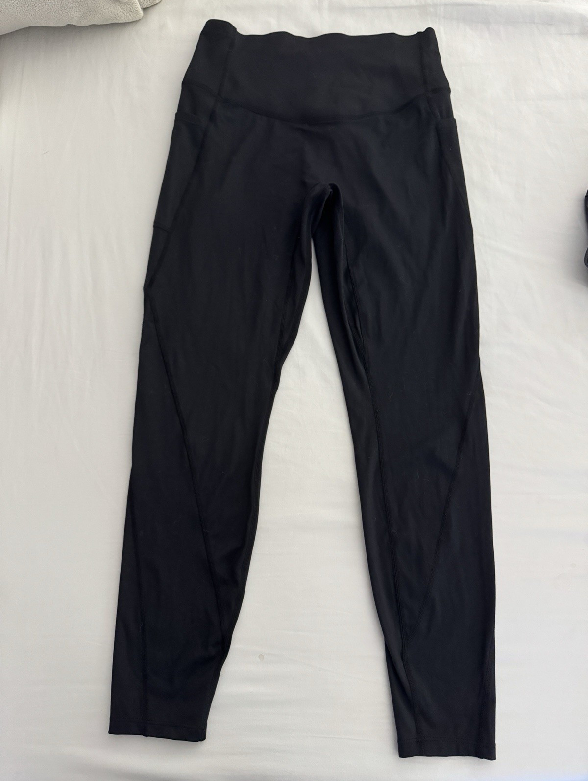 BRXL Black High Rise Pocket Ankle Leggings Size S Yoga Athleisure Stretch