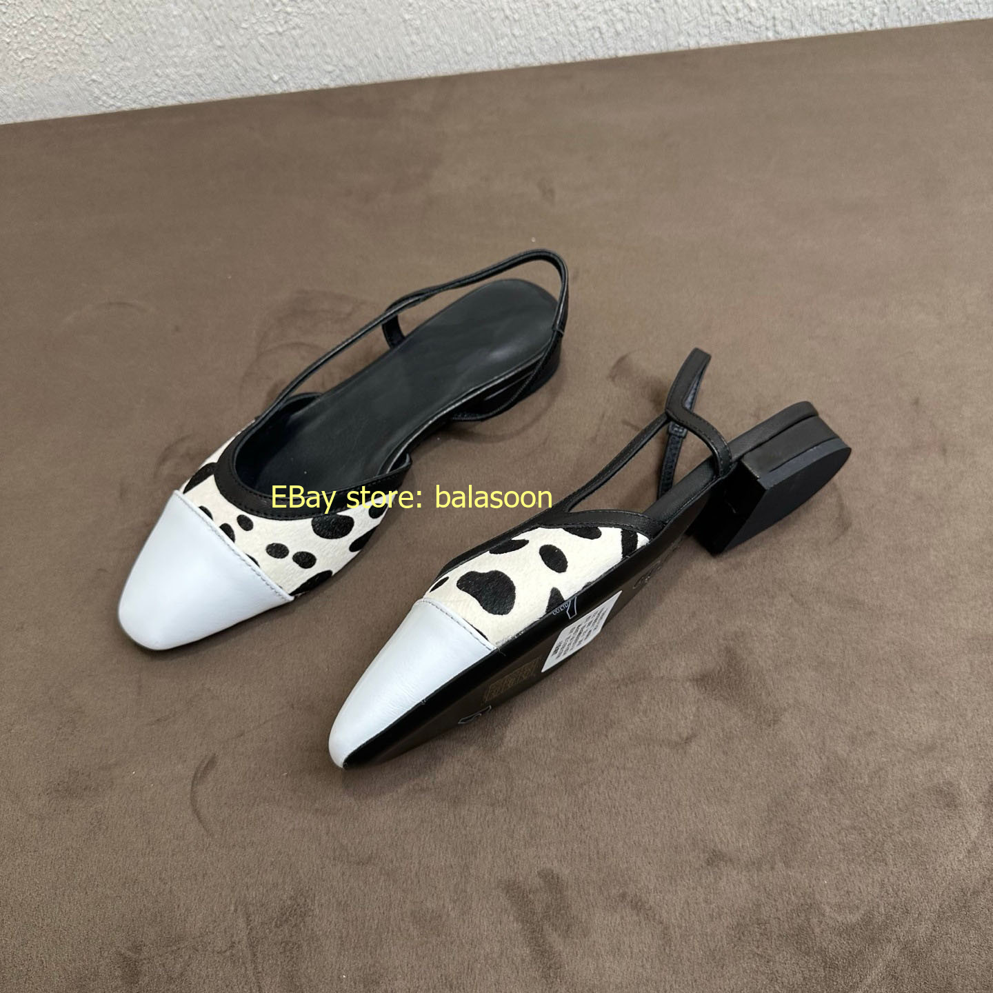 Spring Summer 2026 Genuine Leather Spliced Leopard Single Shoes Multi-Style35-43