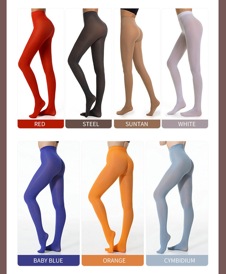 Women’s 40D translucent Solid Colorful Soft Footed Pantyhose Tights,Pantyhose