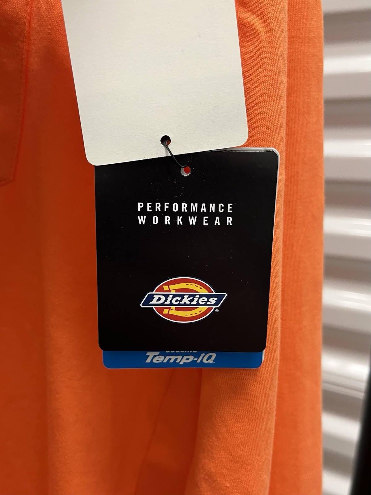Dickies Temp-iQ Performance Sun Shirt UPF 40+ Bright Orange Hood Medium NWT