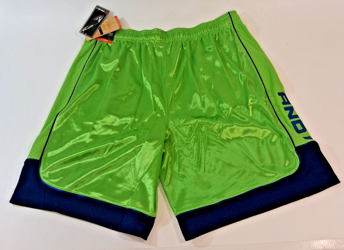 And1 Mens Athletic Shorts Basketball Gym Green Lime Navy Blue M L XL 2XL 3XL