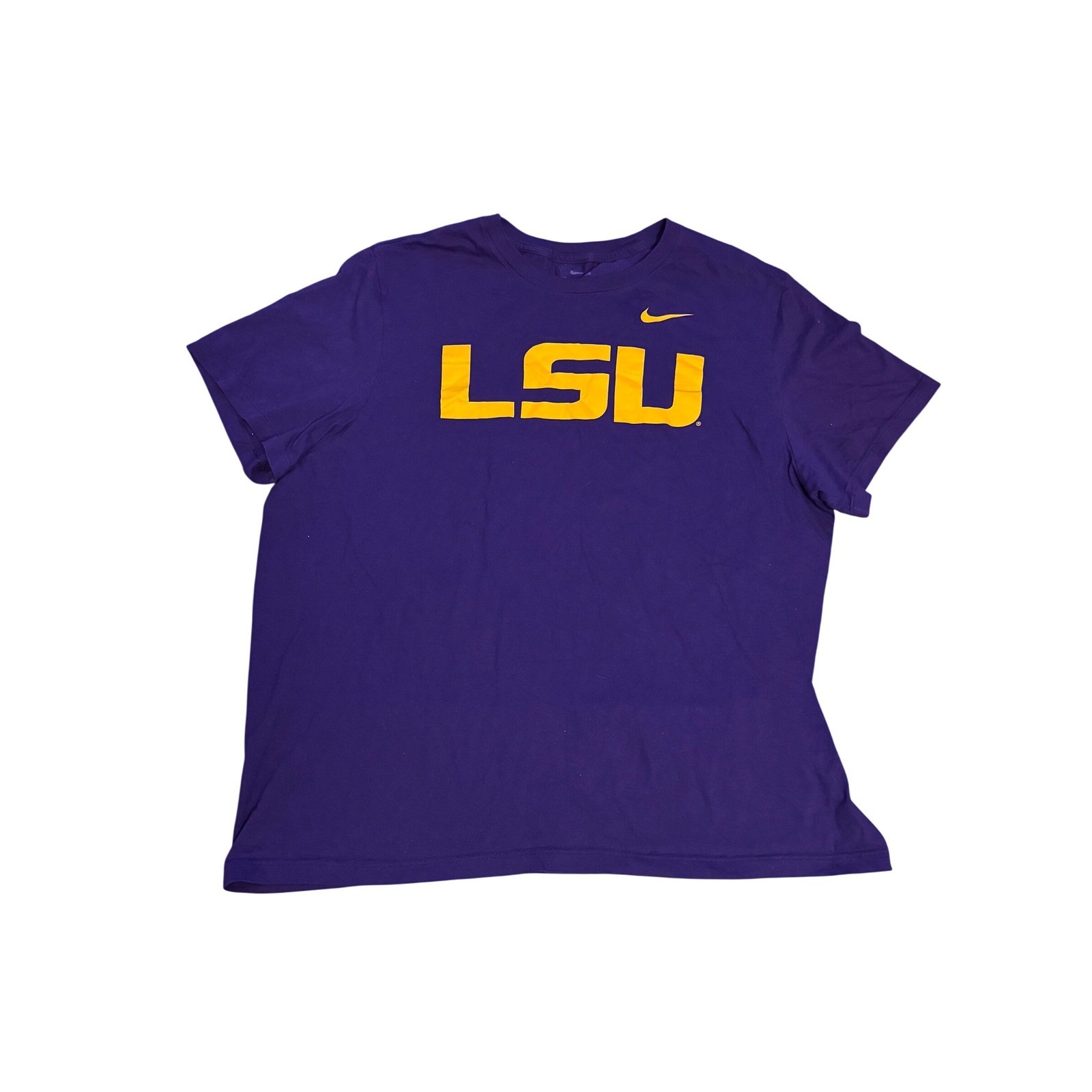 Nike LSU Tigers T-Shirt Mens XXL Purple Short Sleeve Graphic NCAA Crewneck Tee