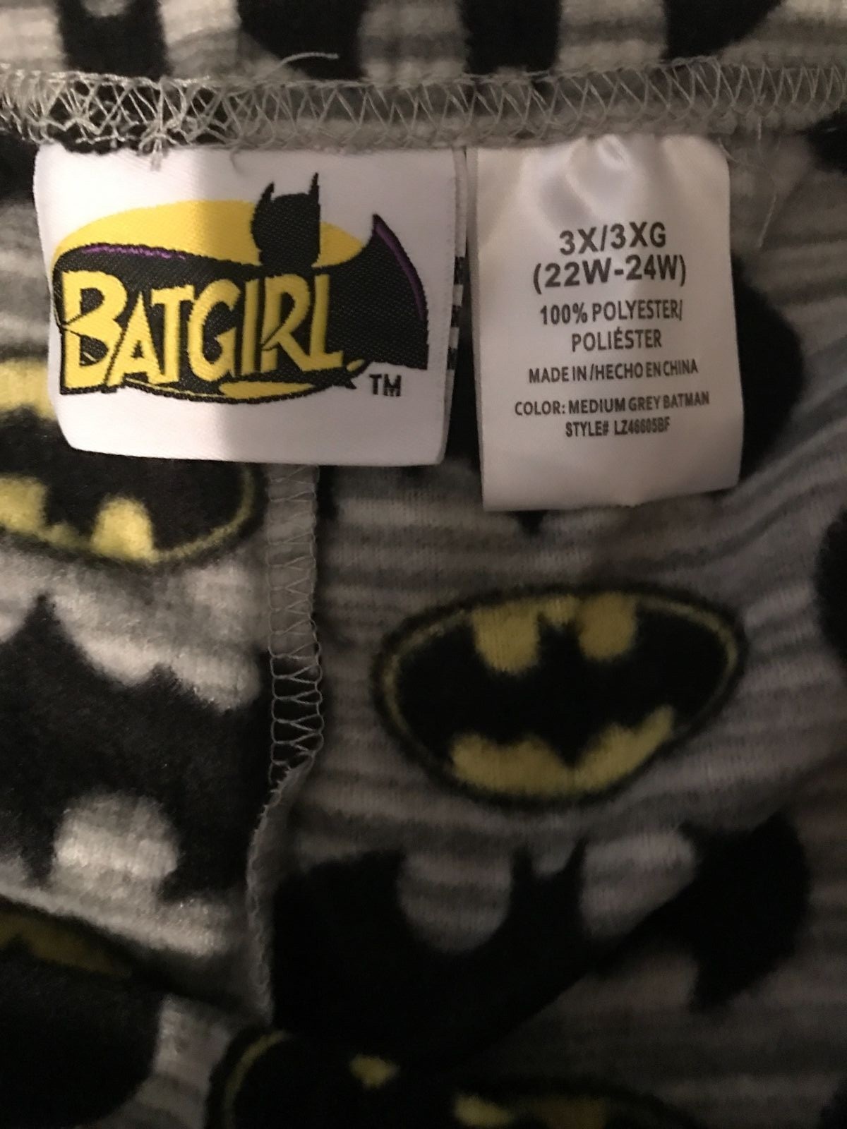Batman Ladies MicroFleece Lounge Sleep Pants Officially Licensed Sz 3XL NEW