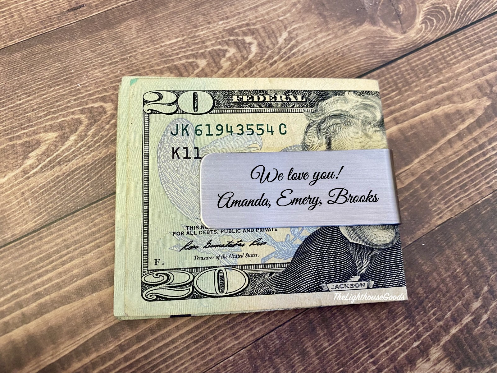 CUSTOM ENGRAVED Stainless Steel Money Clip Wedding Christmas Best Men Birthday