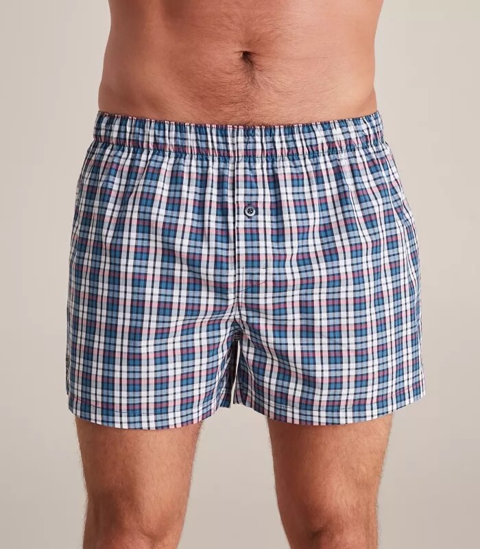 3/6 Pack Men’s Woven Boxers “Cotton~ Tag less” Size: S ~ 3XL