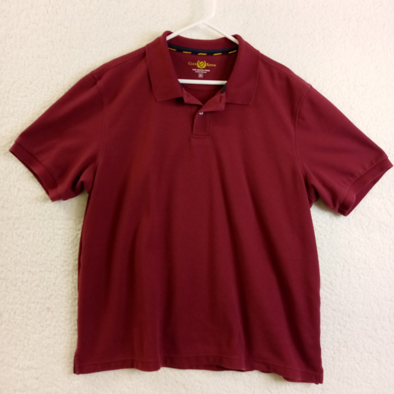 Club Room XL Polo Shirt Golf Shirt Men’s Short Sleeve Estate Polo Burgundy