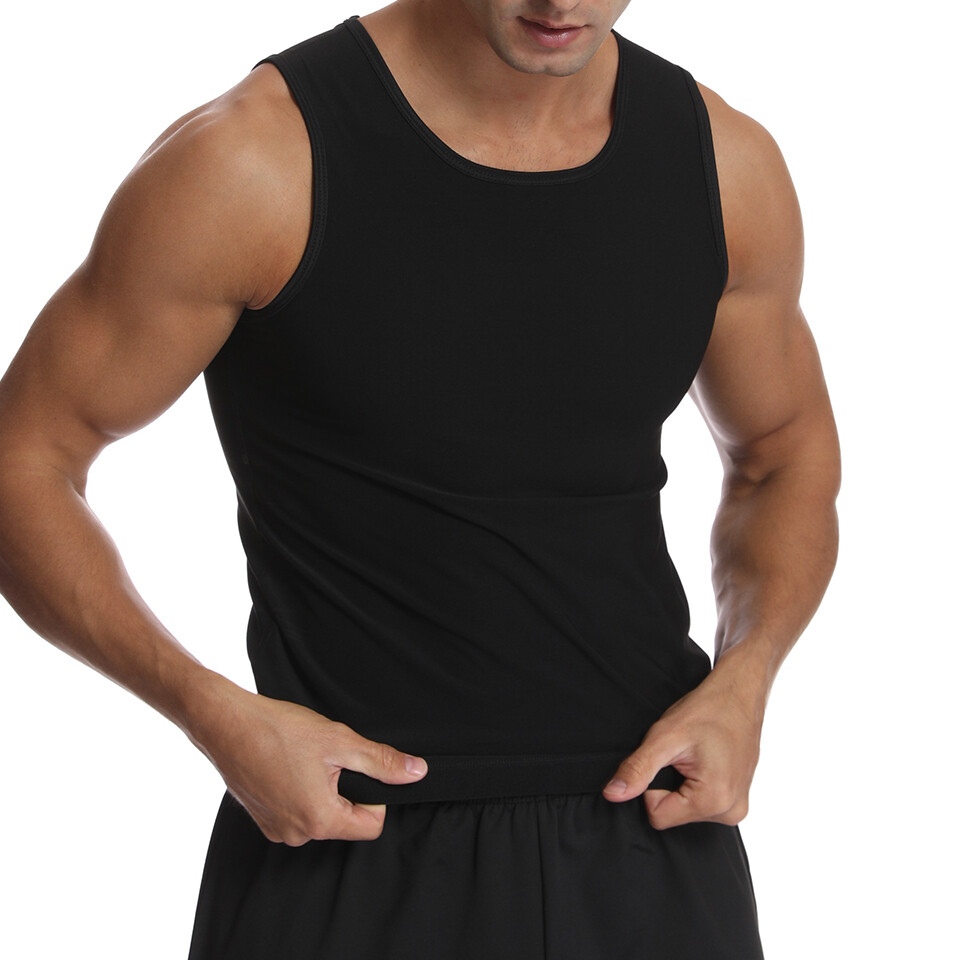 CGTFY Gynecomastia Compression Tank Top Men Sauna Slimming Shaper Sweat Vest US