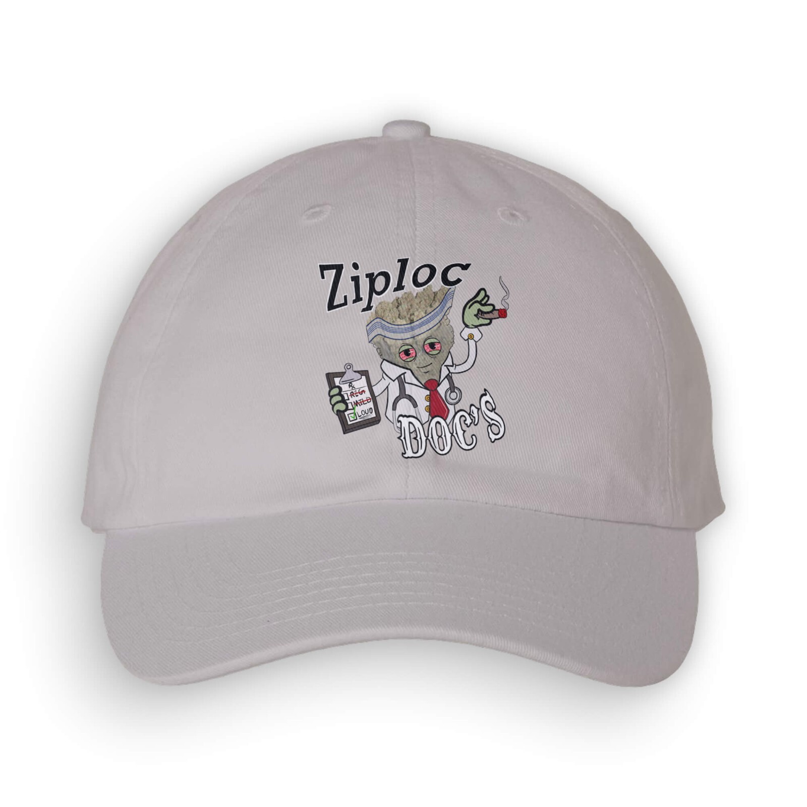 ZipLoc Doc’s Adjustable Cotton Baseball Caps Dad Hat Ball Cap Polo Style – Blue