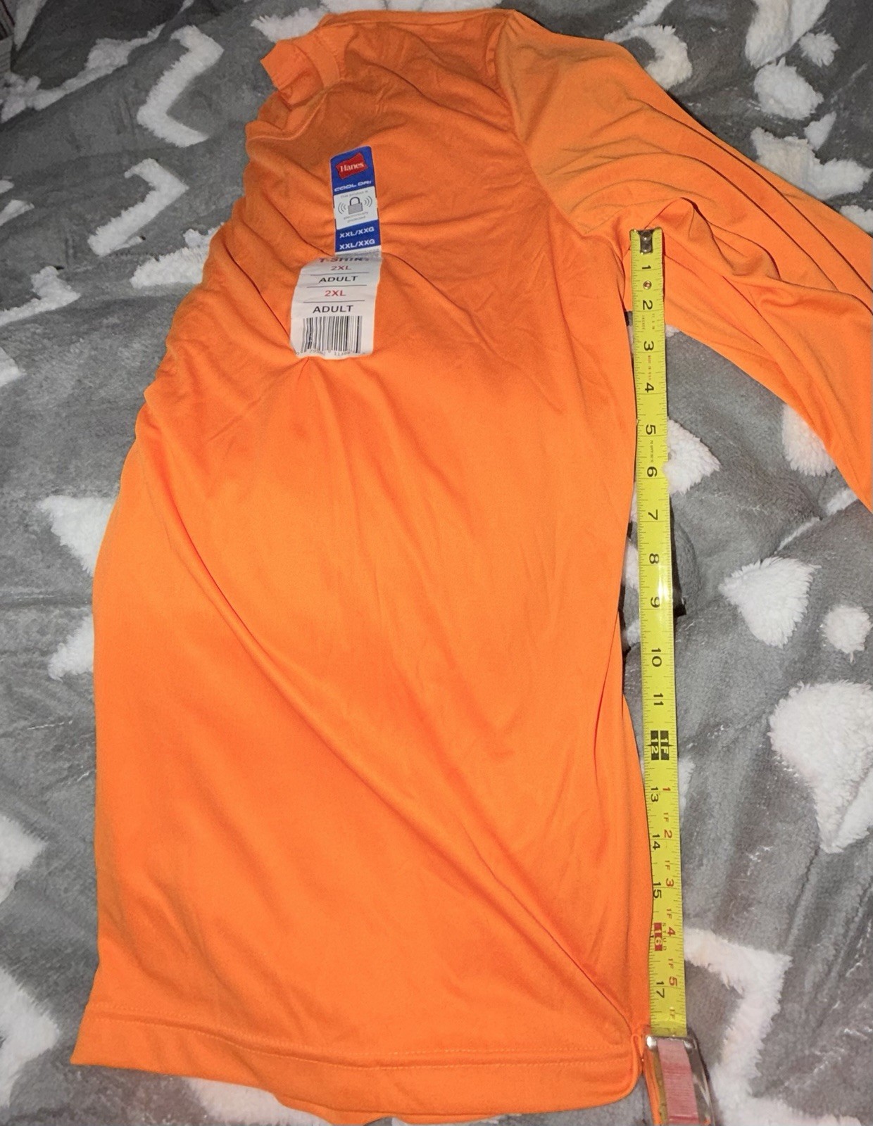 Hanes Unisex XXL Long Sleeve Neon Cool DRI Performance NWT LS Tall Tagless